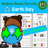 Earth Day Reduce Reuse Recycle creative curriculum workshe