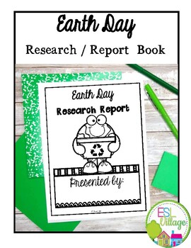 Preview of Earth Day Research/Report Book