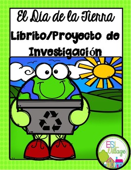 Preview of Earth Day Research/Report Book in Spanish