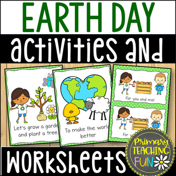 Preview of Earth Day Literacy and Science Activities with Differentiated Worksheets, K-1