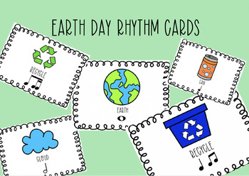 Preview of Earth Day Rhythm Cards - No tech Spring Time Music Activity