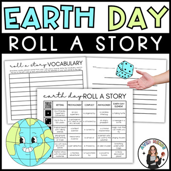 Preview of Earth Day Roll a Story Activity | Creative Narrative Writing Prompts | Editable