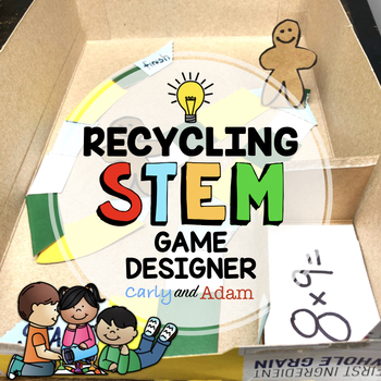 Preview of Build a Board Game Recycling Earth Day STEM Challenge