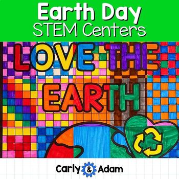 Preview of Earth Day STEM Centers Collaborative Poster, Creativity Activities, Recycling