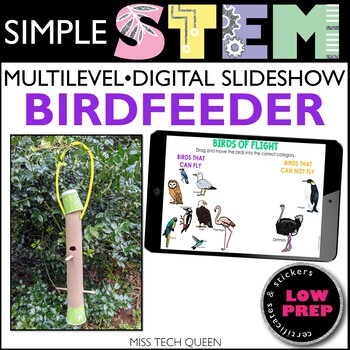 Preview of Earth Day STEM Challenge Spring Activities Bird Feeder Craft Science Birds April
