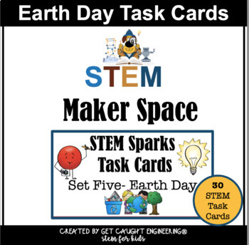 Preview of Earth Day Maker Space Task Cards | SET 5