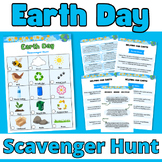 Earth Day Scavenger Hunt, Information and Activities Outdoor