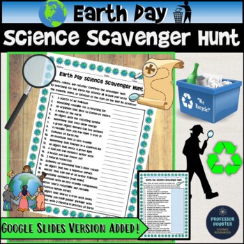Preview of Earth Day Science Activity Scavenger Hunt Lesson Worksheet Distance Learning