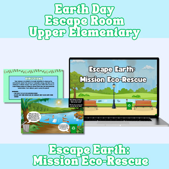 Preview of Earth Day Science Escape Room Recycling Activity Spring Upper Elementary