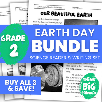 Preview of Earth Day - Second/Third Grade Science Reader Bundle