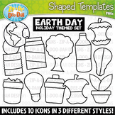 Earth Day Shaped Templates Clipart {Zip-A-Dee-Doo-Dah Designs}