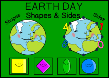 Preview of Boom Cards | Earth Day | Shapes | Sides