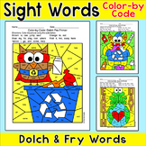 Earth Day Color by Sight Words Activities - Fun Morning Wo