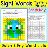 Earth Day Activities - Color by Sight Words Mystery Picture