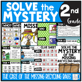 Earth Day Solve the Mystery Math & ELA Task Card Activity 