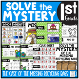 Earth Day Solve the Mystery Math & ELA Task Card Activity