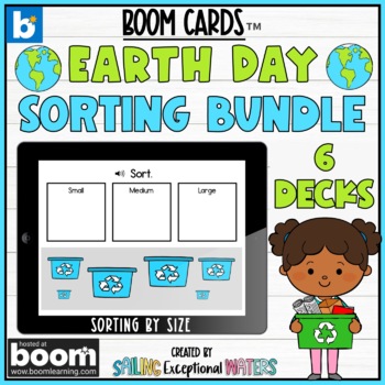 Preview of Earth Day Sorting Boom Card™ Bundle for Special Education