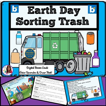 Preview of Earth Day Sort & Recycle Trash Digital BOOM Cards
