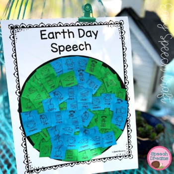Preview of Earth Day Speech Language Therapy Activity for Articulation and Language Spring