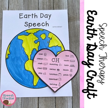 Preview of Earth Day Speech Therapy Craft Associations Syllable Words Articulation Language