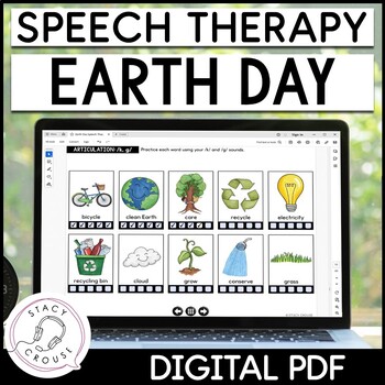 Preview of Earth Day Speech Therapy Activities Articulation & Language Digital PDF