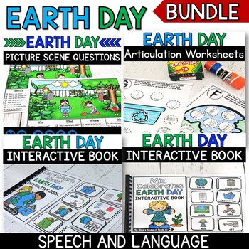 Preview of Earth Day Speech and Language Bundle | Vocabulary | Comprehension | SPED