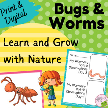 Preview of Earth Day, Nature: Bugs / Worms Print & Digital Unit Preschool, Kindergarten
