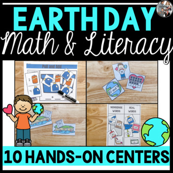 Preview of Earth Day & Spring Themed Hands-On Math and Literacy Centers & Activities