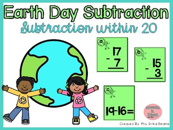 Preview of Earth Day Subtraction within 20