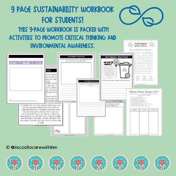 Preview of Earth Day Sustainable Practices Workbook for Students
