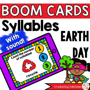 Preview of Earth Day Syllable Counting Digital Game Boom Cards