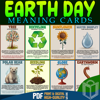 Preview of Earth Day Symbols of Sustainability: Meaningful Cards for Classroom Engagement