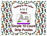 Earth Day ~ Teaching by the Letter Holiday Strip Number Puzzles