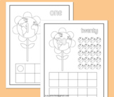 Earth Day Ten Frames 1-20 Numbers Counting Mat Math Flower