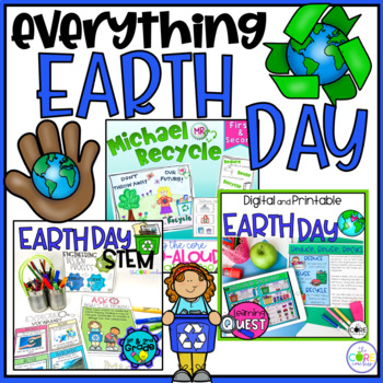 Preview of Earth Day Themed Activities - Reduce Reuse Recycle Activities Bundle