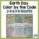 Earth Day Themed Color by Shape Kindergarten Math Worksheets