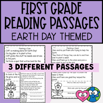 Preview of Earth Day Themed Decodable Reading Passages