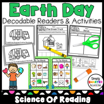Preview of Earth Day Themed Science Of Reading Decodable Readers With Activities