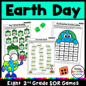 Preview of Earth Day Themed Second Grade Science Of Reading Games