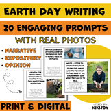 Earth Day Themed Writing Prompts Activity - Printable Card