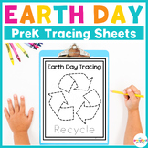 Earth Day Tracing Worksheets For Preschool, PreK and Kindergarten