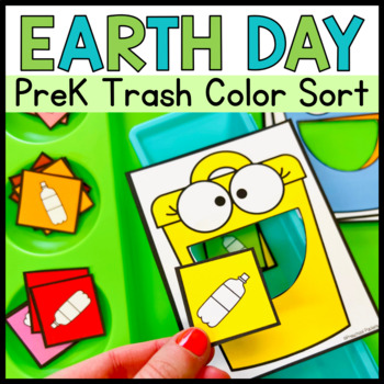 Preview of Earth Day Trash Sorting Preschool Activity