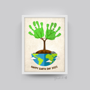 Preview of Earth Day Tree Handprint / World Planet / Parent Gift Activity Art Craft 0463