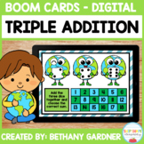 Earth Day Triple Dice Addition - Boom Cards - Distance Lea