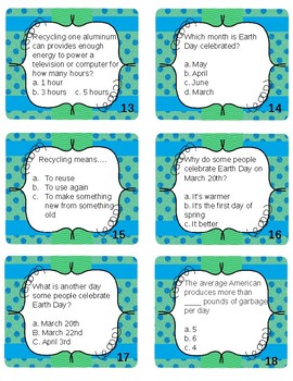 Earth Day Trivia Game by julianne zielinski | Teachers Pay Teachers