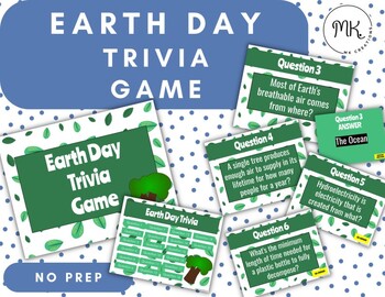 Preview of Earth Day Trivia Game Google Slides *NO PREP