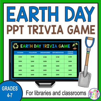 Preview of Earth Day Trivia Game - Library and Classroom Games - Earth Day Activities