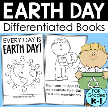 Preview of Earth Day - Differentiated Informational Books for Kindergarten and First Grade