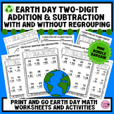 Earth Day Two-Digit Addition WITH and WITHOUT Regrouping-1