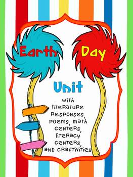 Preview of Earth Day Unit with Literacy & Math Centers